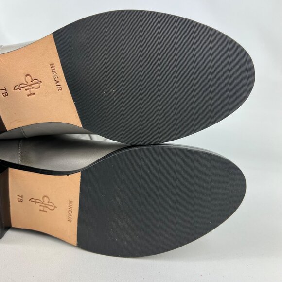 Cole Haan Womens Air Avalon Tall Riding Boots Gray Suede Buckles size 7 - Picture 13 of 16